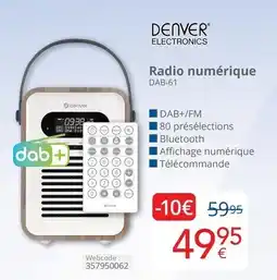 Eldi Radio numérique DAB-61 aanbieding