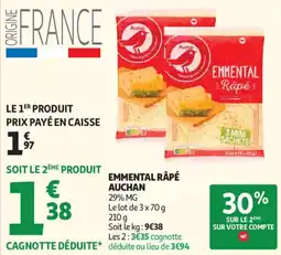 Auchan emmental râpé auchan aanbieding