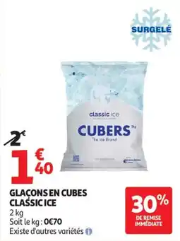 Auchan Glaçons en cubes classic ice aanbieding