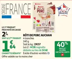 Auchan Rôti de porc Auchan aanbieding