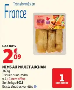 Auchan nems au poulet auchan aanbieding