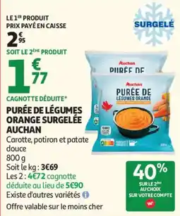 Auchan purée de légumes orange surgelée auchan aanbieding