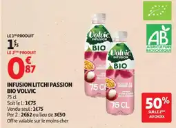 Auchan Infusion litchi passion bio volvic aanbieding