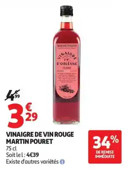 Auchan Vinaigre de vin rouge martin pouret aanbieding