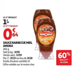 Auchan Sauce barbecue miel amora aanbieding