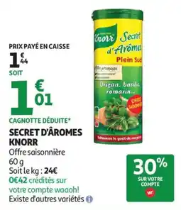 Auchan Secret d'aromes knorr aanbieding