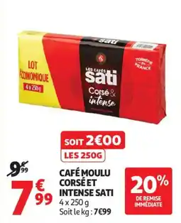 Auchan Café moulu corsé et intense sati aanbieding