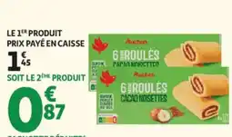 Auchan 6 roules cacao noisettes aanbieding