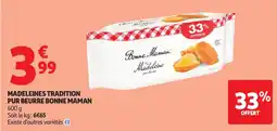 Auchan Madeleines tradition pur beurre bonne maman aanbieding