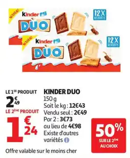 Auchan Kinder duo aanbieding