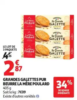 Auchan grandes galettes pur beurre la mère poulard aanbieding