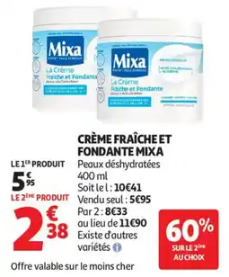Auchan Crème fraîche et fondante mixa aanbieding
