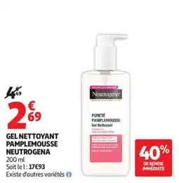 Auchan gel nettoyant pamplemousse neutrogena aanbieding