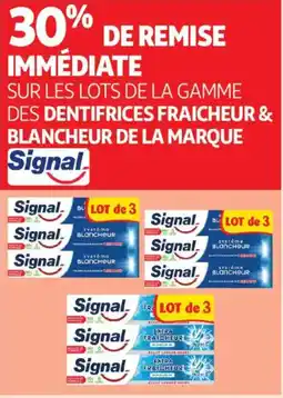 Auchan Des dentifrices fraicheur & blancheur de la marque signal aanbieding