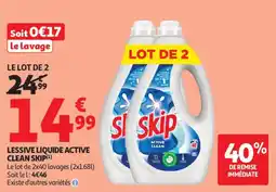 Auchan Lessive liquide active clean skip aanbieding