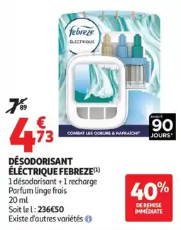 Auchan désodorisant électrique febreze aanbieding