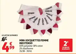 Auchan Mini-socquettes femme inextenso aanbieding