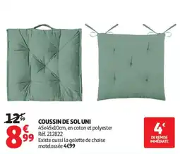 Auchan Coussin de sol uni aanbieding