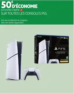 Auchan Sur toutes les consoles PS5 aanbieding
