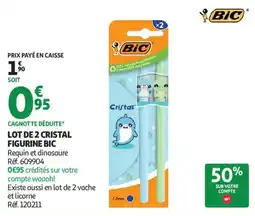 Auchan lot de 2 cristal figurine bic aanbieding