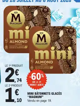 E.Leclerc mini bâtonnets glacés magnum aanbieding