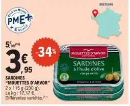 E.Leclerc Sardines mouettes d'arvor aanbieding