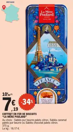 E.Leclerc Coffret en fer de biscuits la mere poulard aanbieding