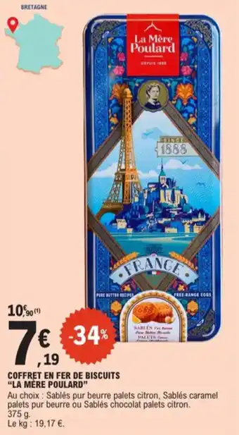 Coffret en fer de biscuits la mere poulard