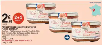 Pâté les vieilles conserves d'autrefois lucien georgelin