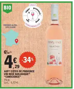 E.Leclerc Vin rosé biologique conscience aanbieding