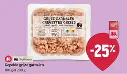 AD Delhaize Gepelde grije garnalen aanbieding