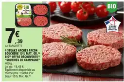 E.Leclerc Steaks hachés façon boucherie aanbieding