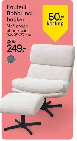 Leen Bakker Fauteuil Bobbi aanbieding