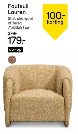 Leen Bakker Fauteuil Lauren aanbieding