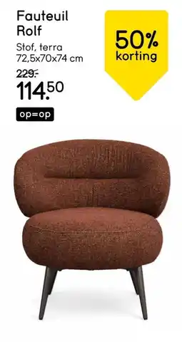 Leen Bakker Fauteuil Rolf aanbieding