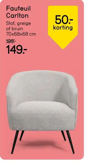 Leen Bakker Fauteuil Carlton aanbieding