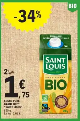 E.Leclerc Sucre pure canne bio saint louis aanbieding