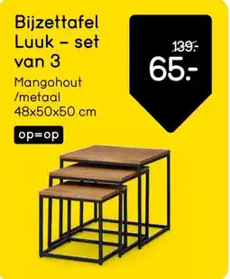 Leen Bakker Bijzettafel Luuk - set van 3 aanbieding
