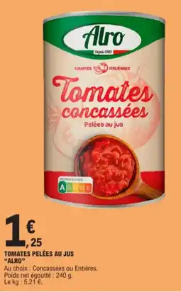 E.Leclerc Tomates pelées au jus alro aanbieding