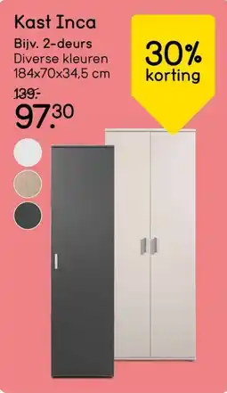 Leen Bakker Kast Inca aanbieding