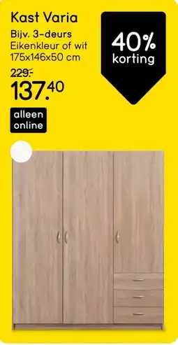 Leen Bakker Kast Varia aanbieding