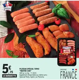 E.Leclerc Plateau spécial tapas maître coq aanbieding
