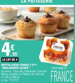 E.Leclerc Muffin coeur fourré aanbieding