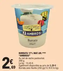 E.Leclerc Burrata ambrosi aanbieding
