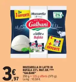 E.Leclerc Mozzarella di latte di bufala aanbieding