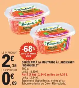 E.Leclerc Coleslaw à la moutarde à l'ancienne aanbieding