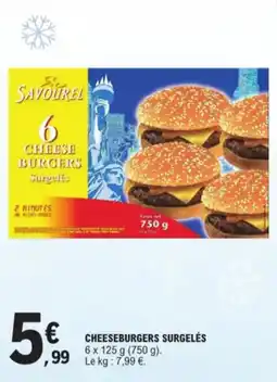 E.Leclerc Cheeseburgers surgelés aanbieding