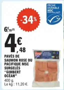 E.Leclerc Pavés de saumon rose du pacifique msc aanbieding