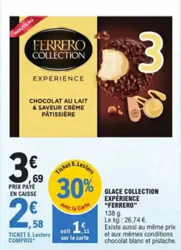 E.Leclerc Glace collection experience ferrero aanbieding