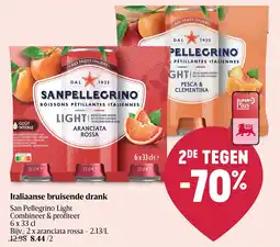 Shop & Go Delhaize Italiaanse bruisende drank San Pellegrino Light aanbieding